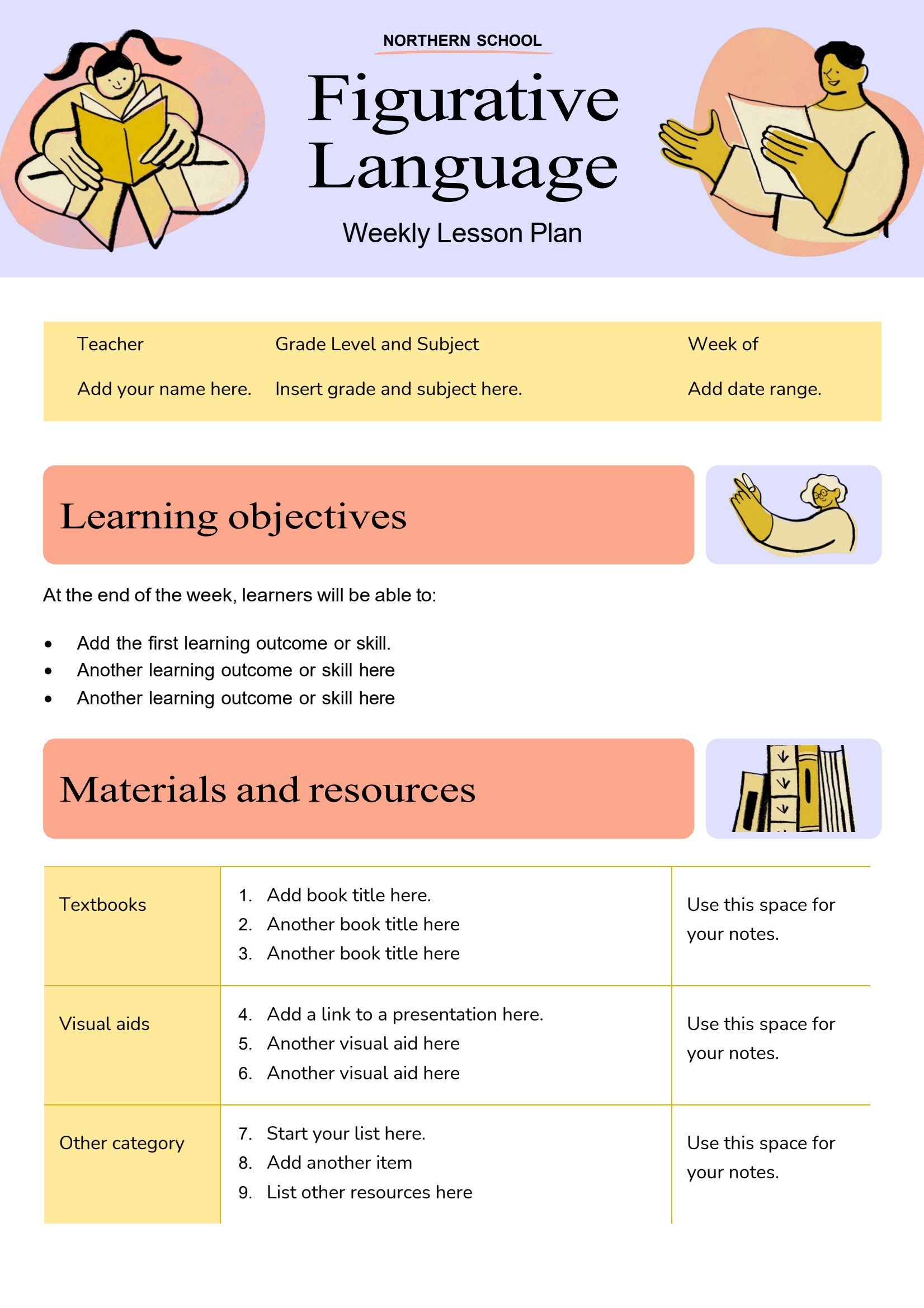 Weekly Lesson Plan